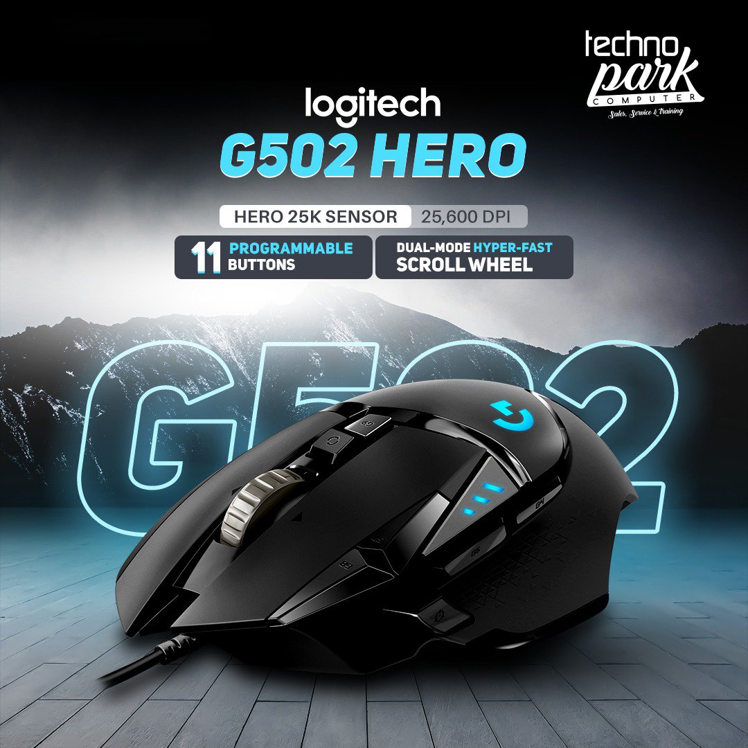 Logitech G502 Hero High Performance Rgb Gaming Mouse Techno Park 4964